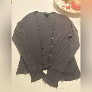 The Limited Gray Lightweight Women's Button Up Cardigan Sweater 🩶
